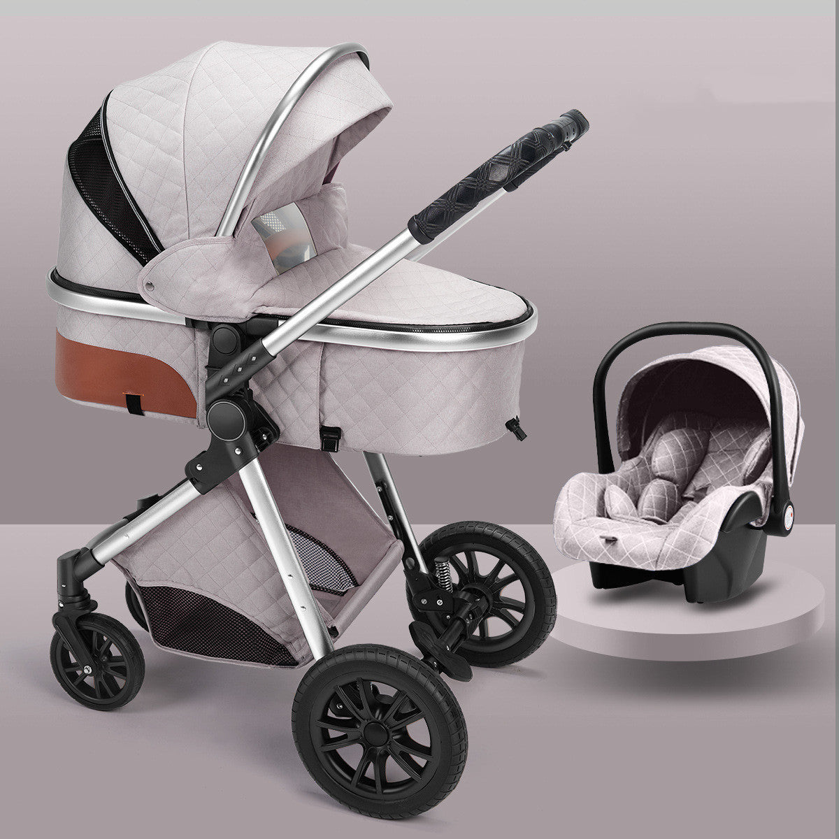 Lightweight Folding Two Way Shock Absorbing Newborn Baby Stroller