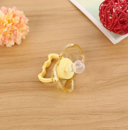 Love baby baby baby new baby pacifier anti automatically closed round head flat hair randomly issued