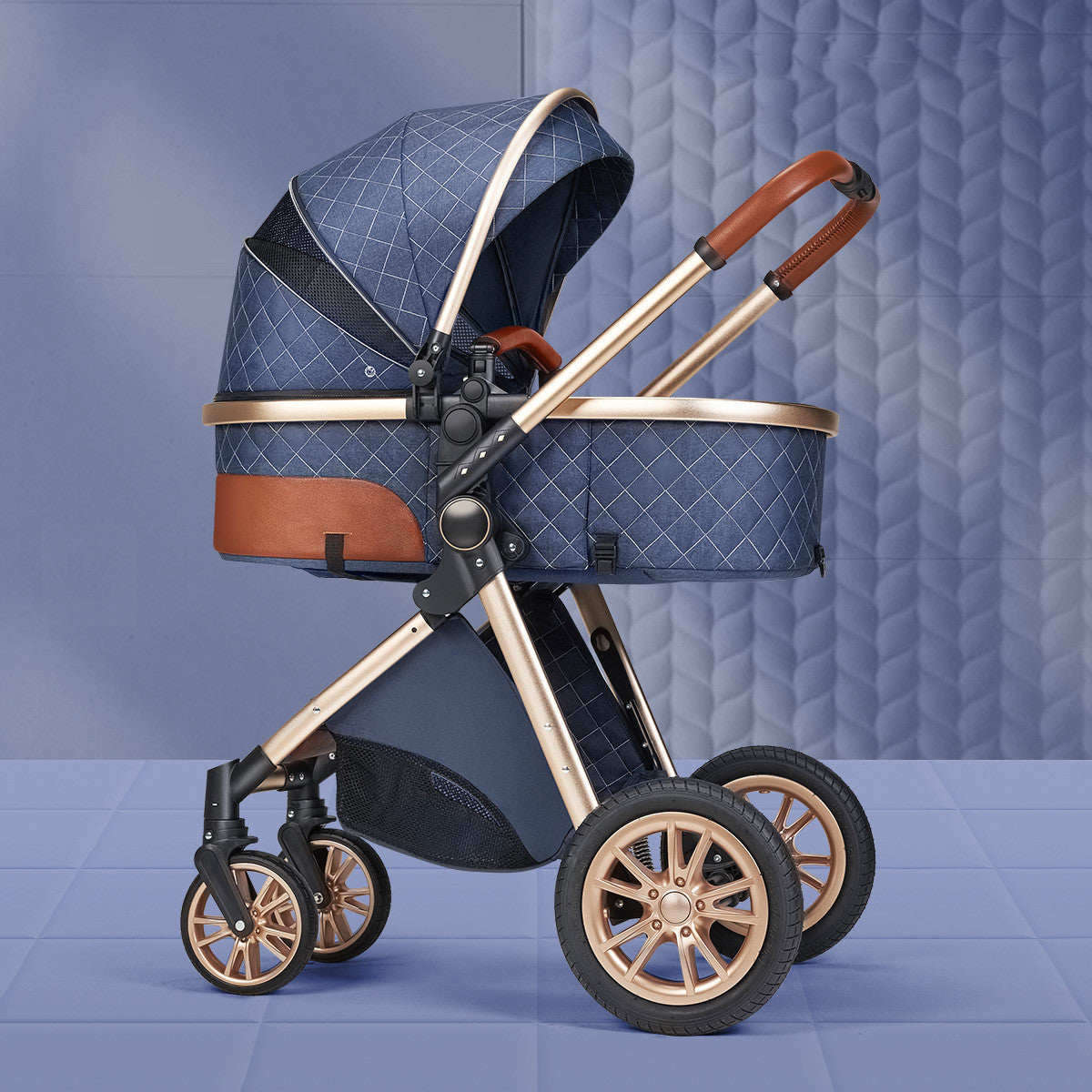 Lightweight Folding Two Way Shock Absorbing Newborn Baby Stroller