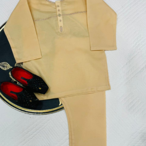 Traditional Embroided Thobe Set (Cream)